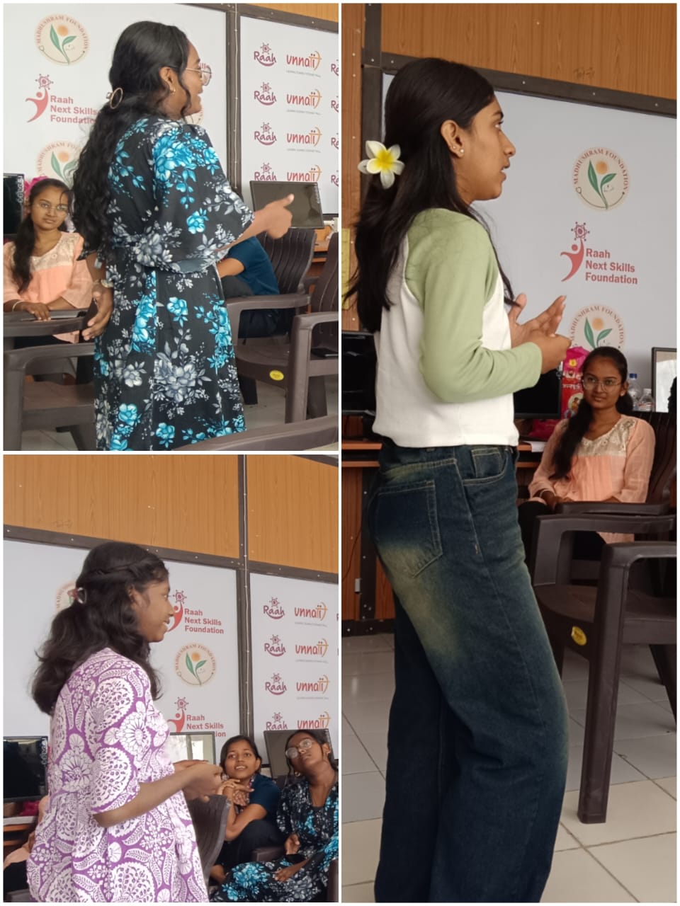 Confident student speaker